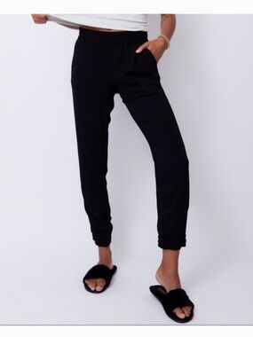 NWT Monrow Crepe Skinny Jogger, Sz Small